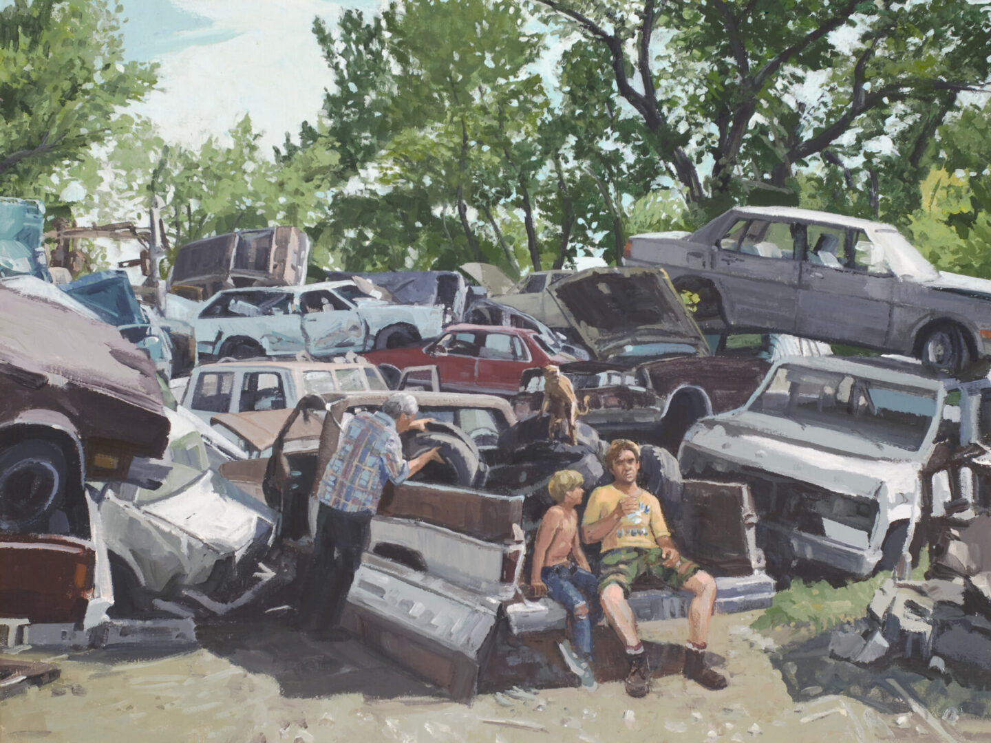 FATHERS AND SONS<br>
2003<br>
36" x 48"
