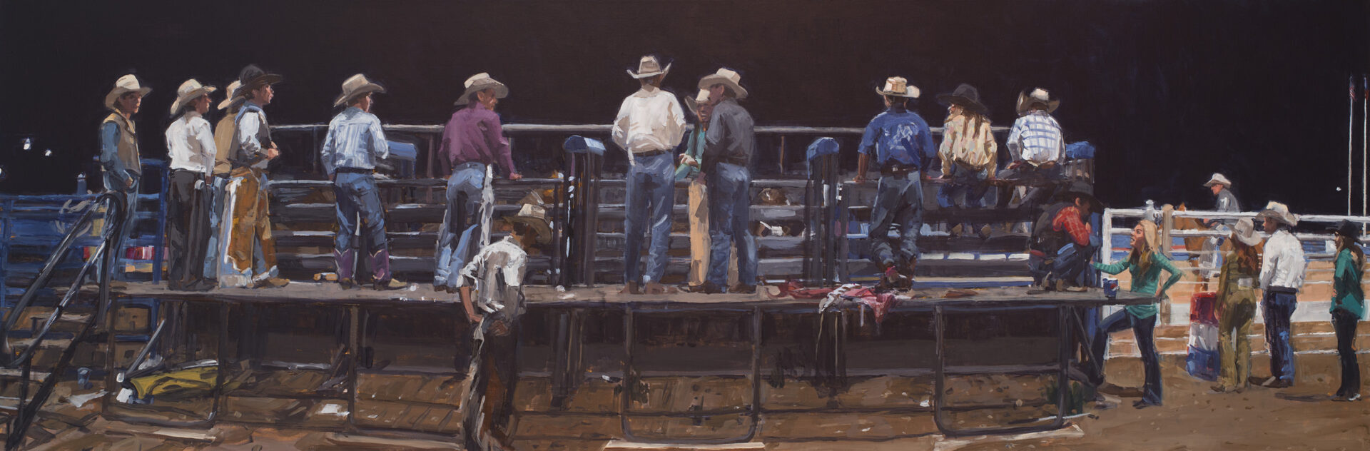 NIGHT RODEO<br>
2014<br>
20" x 60"
