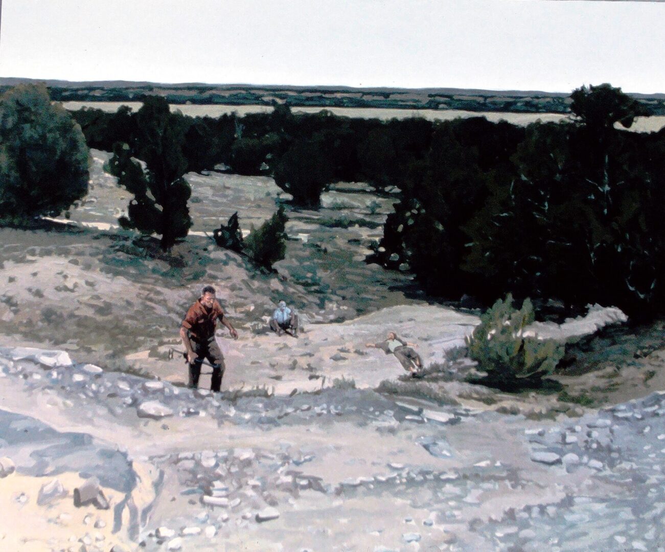 BEYOND THE RIVER<br>
1986<br>
40" x 48"
