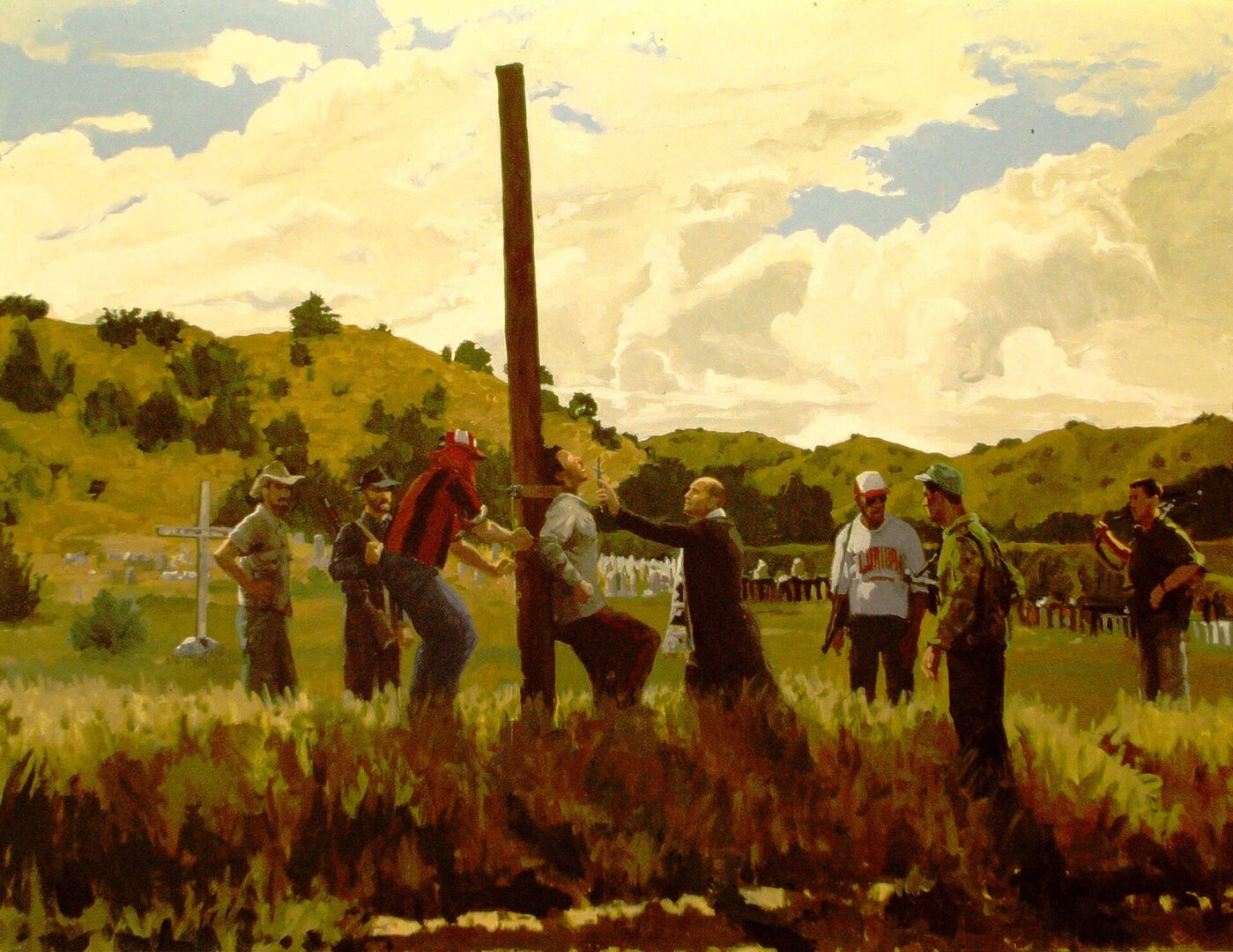 EXECUTION OF THE OFFICER<br>
1991<br>
36" x 48"
