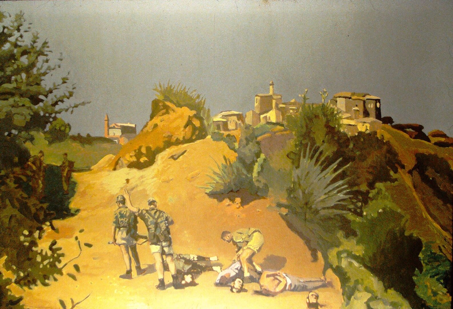 VIEW OF GENZANO<br>
1985<br>
48" x 72"
